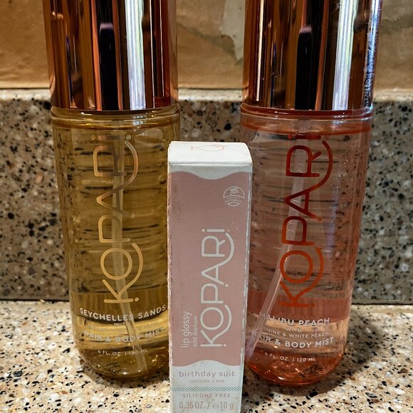Kopari 2 Hair & Body Mist Plus Lip Gloss! NEW - Picture 1 of 2
